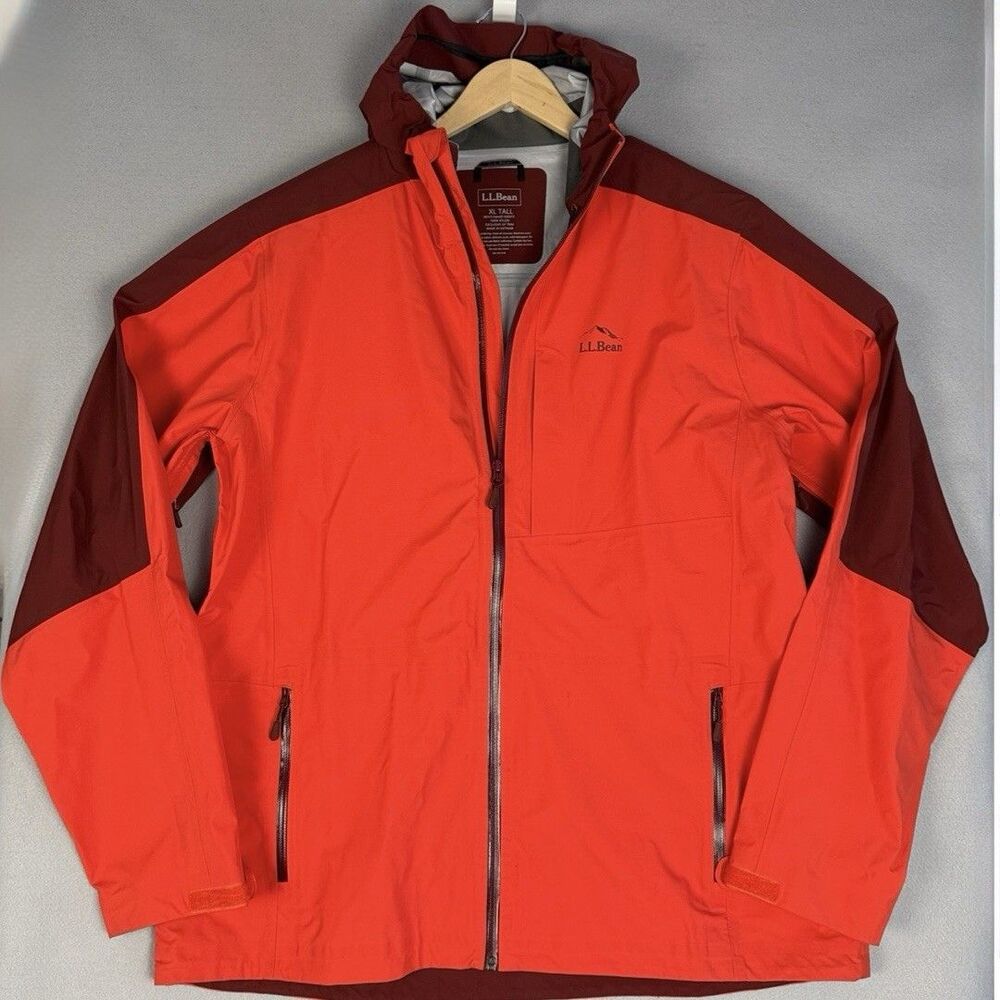 L.L. Bean Men’s TEK O2 3L  Storm Jacket Waterproof Hooded Rain Jacket XL Tall